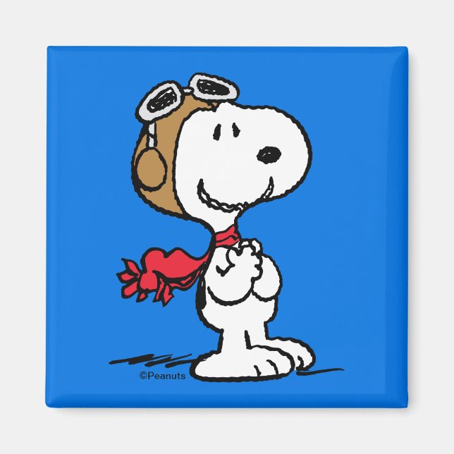 Aimant cacahuètes | Snoopy L'As Volant (Devant)