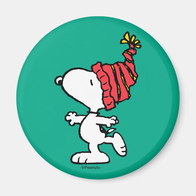 Aimant cacahuètes | Snoopy Winter Beanie Casquette (Devant)