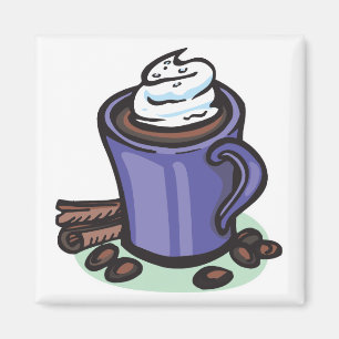 Aimant cacao au chocolat chaud