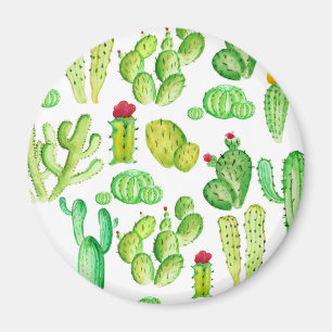 Aimant Cactus aquarelle