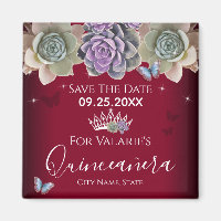 Cactus Butterfly Elegant Quinceanera Enregistrer l