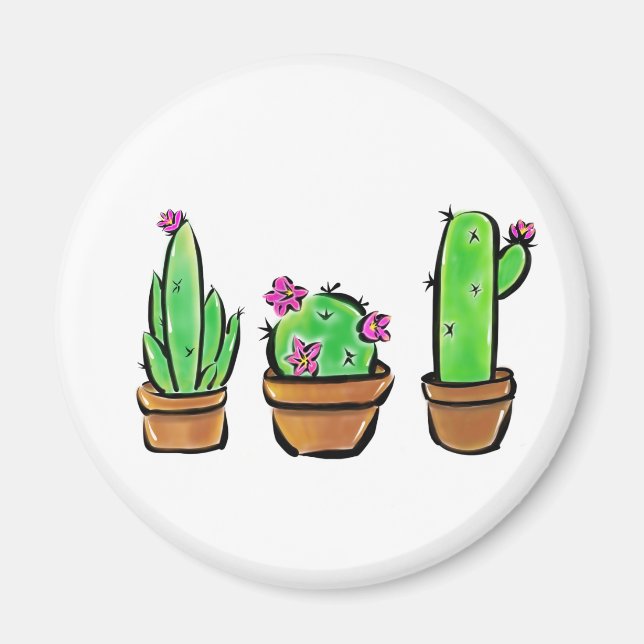 Aimant Cactus cactus cactus succulents (Devant)
