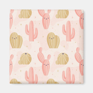 Aimant cactus rose