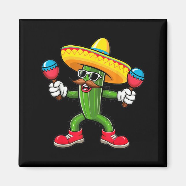 Aimant Cactus Sombrero Cinco De Mayo Mexican Cactus Party (Devant)