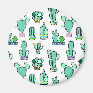 Aimant Cactus vert en bon état et motif succulent de