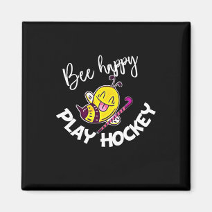 Aimant Cadeau apiculteur   Bee Happy Jouer Hockey