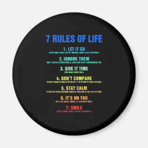 Aimant Cadeau d'anniversaire 7 Règles de vie