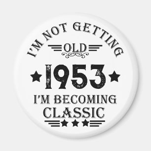 Aimant Cadeau d'anniversaire vintage personnalisé