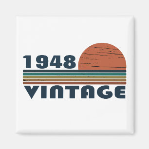 Aimant Cadeau d'anniversaire vintage personnalisé