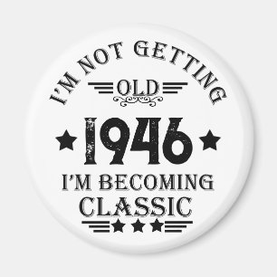 Aimant Cadeau d'anniversaire vintage personnalisé