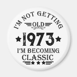 Aimant Cadeau d'anniversaire vintage personnalisé