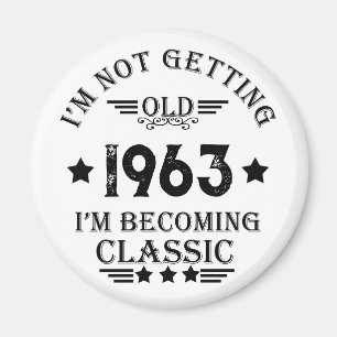 Aimant Cadeau d'anniversaire vintage personnalisé