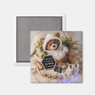 Aimant Cadeau d'annonce de grossesse Ourson à peine atten