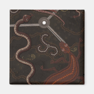 Aimant Cadeau d'art aborigène australien