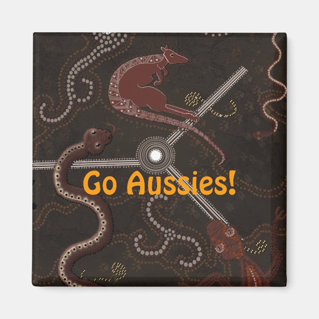 Aimant Cadeau d'art aborigène australien (Devant)
