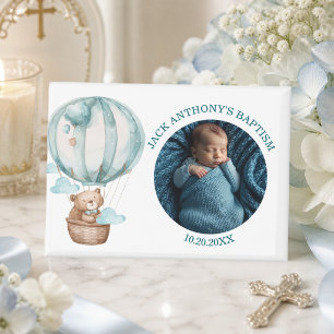 Aimant Cadeau de baptême spécial pour garçon avec photo