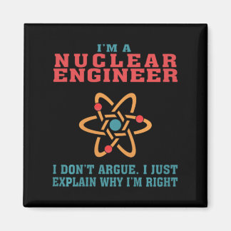 Aimant Cadeau de citation drôle d'ingénieur nucléaire pou