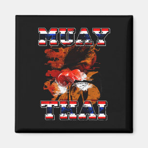 Aimant Cadeau de combattant de boxe thaïlandaise Thaïland