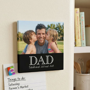 Aimant Cadeau de fête des pères minimaliste photo Papa a