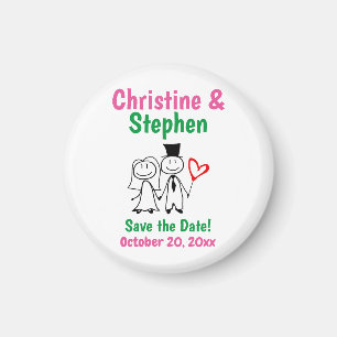 Aimant Cadeau de mariage pour sauver la date, joli couple