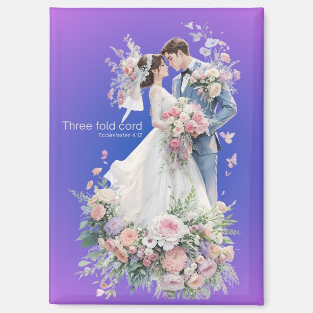 Aimant Cadeau de mariage unique (Recto)