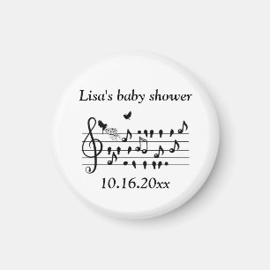 Aimant Cadeau de musique personnalisé pour Baby Shower No