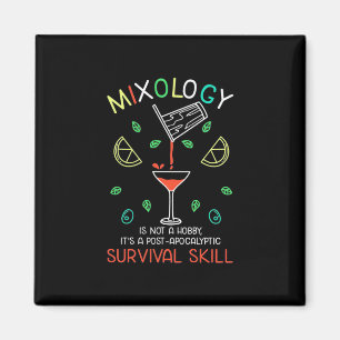 Aimant Cadeau de Noël Barman Mixologue