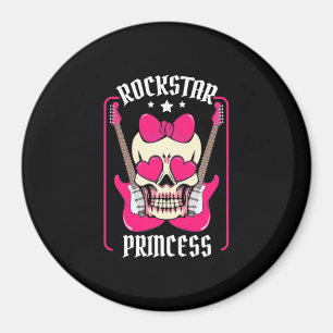 Aimant Cadeau de Noël   Rokstar Princess Skull