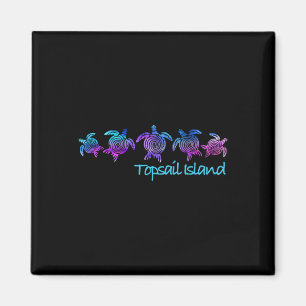 Aimant Cadeau de tortue tribale de conception de plage de