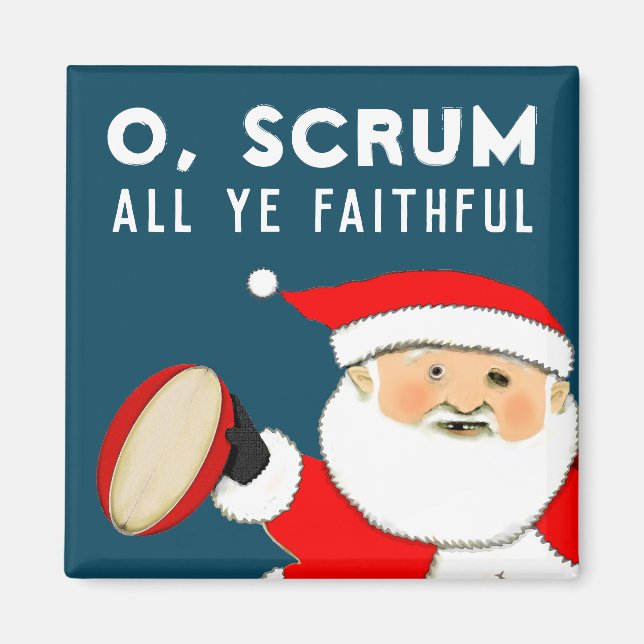 Aimant Cadeau de vacances de rugby (Devant)
