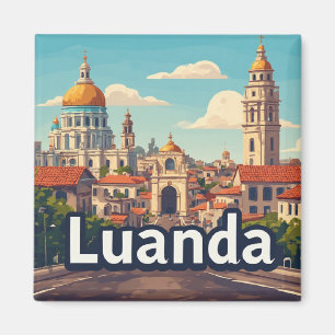 Aimant Cadeau de voyage à Luanda en Angola pour les visit