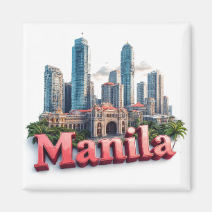 Aimant Cadeau de voyage à Manille Philippines pour les vi