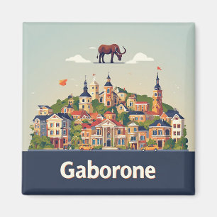 Aimant 🧲 Cadeau de voyage de Gaborone pour votre collect