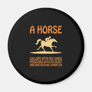 Aimant Cadeau équestre A Horse Gallops