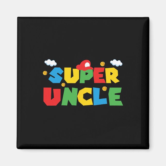 Aimant Cadeau fête des pères Oncle Cadeau De Niece Nephew (Devant)