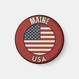 Aimant Cadeau J'aime Maine - Souvenir Mignon de l'État ME