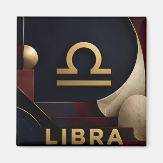 Aimant Cadeau Luxueux Libra Zodiaque Astrologie Céleste
