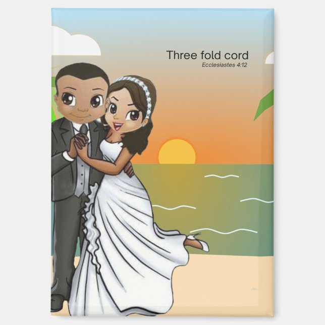 Aimant Cadeau mariage pour ce couple spécial (Recto)