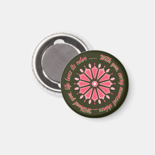 AIMANT CADEAU MODERNE DE FLEURS COLORÉ FILLE SOEUR MOM