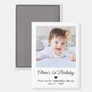 Aimant Cadeau personnalisé de photo d'anniversaire pour l