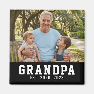 Aimant Cadeau photo de grand-père établi 