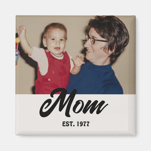 Aimant Cadeau photo de maman (Devant)