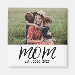 Aimant Cadeau photo de maman établi