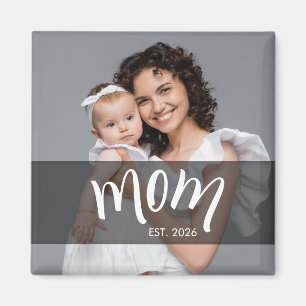 Aimant Cadeau photo de maman établi pour nouvelle mère