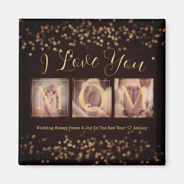 Aimant Cadeau pour maman Bonne année (Devant)