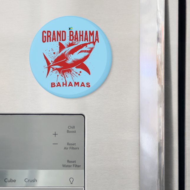 Aimant Cadeau souvenir Bahamas : Grand Bahama Bahamas Sha (In situ (réfrigérateur))