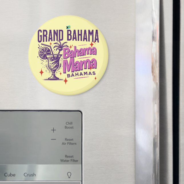 Aimant Cadeau souvenir Bahamas : Grande Bahama Mama Cruis (In situ (réfrigérateur))