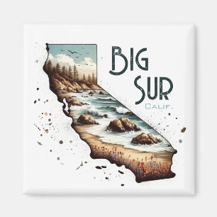 Aimant Cadeau souvenir Big Sur California
