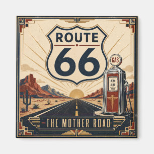 Aimant Cadeau souvenir rétro de la route des mères du dés
