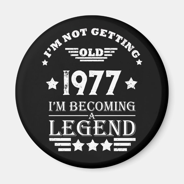 Aimant Cadeaux d'anniversaire vintages personnalisés blan (Devant)